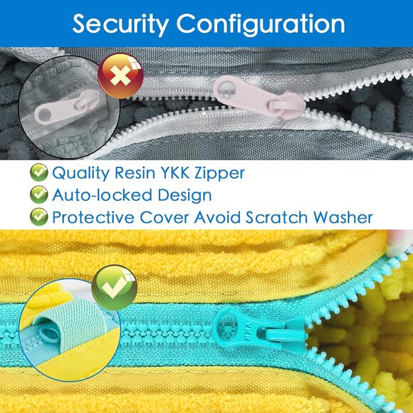 Shoe Washing Machine Bag 4 Pack | Sneaker Cleaner YKK Zipper Chenille Deep Clean - Picture 7 of 15